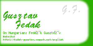 gusztav fedak business card